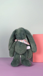 DOUDOU – Lapin Fleurette plush rabbit by Doudou et Compagnie, 35 cm, eucalyptus green