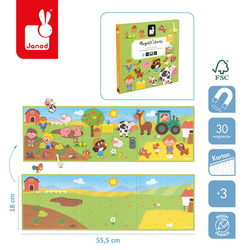 Janod - Magnetyczna układanka Farma Magneti'stories 3+