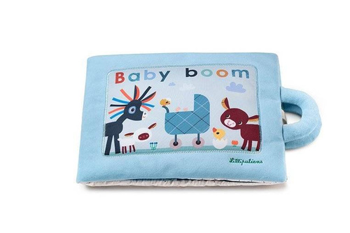 LILLIPUTIENS - Soft activating book with mini - cuddly toys "Baby boom" Farma 18 m +