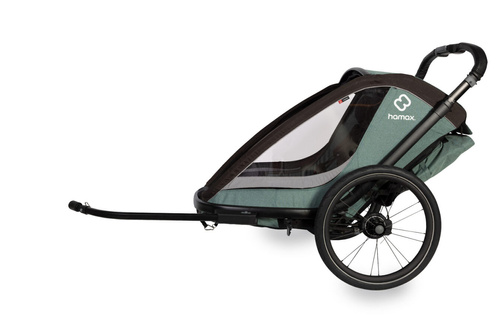 Hamax - Bike trailer for kids COCOON , double - Green/black