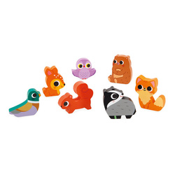 Janod - Puzzle drewniane 3D Las 7 el.,18 m+