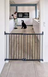 DogSpace - Molly Flexible Dog Gate, Black (67-105.5cm)