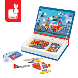 Janod - Magnetic puzzle Fire brigade Magnetibook 3-8 years