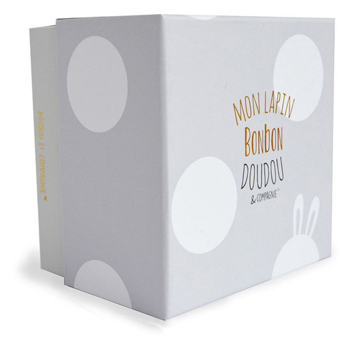 DOUDOU - Bonbon plush rabbit Doudou et Compagnie, 16cm, gray