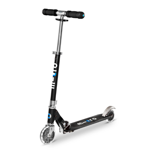 MICRO - two-wheeled scooter for children from 5 years Sprite LED, black