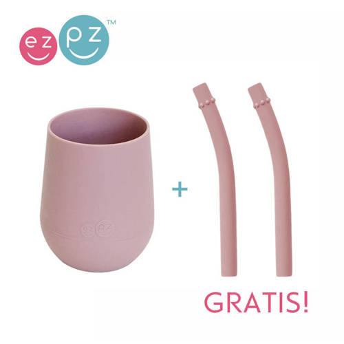 nowy kubeczek Mini Cup 120 ml + 2 słomki GRATIS pastelowy róż