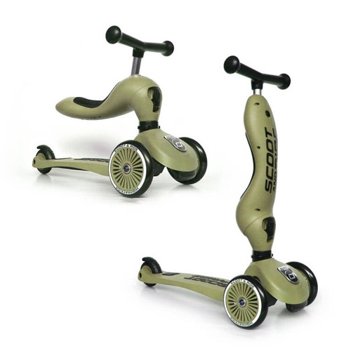 SCOOTANDRIDE - Highwaykick 2in1 Ride and scooter 1-5 years Olive