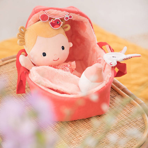 LILLIPUTIENS - Baby doll in a gondola with comfort and a Lena 12m milk bottle +