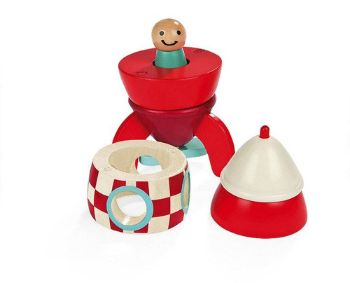 Janod - Wooden magnetic rocket