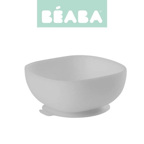 Beaba - Silicone bowl with suction cup gray