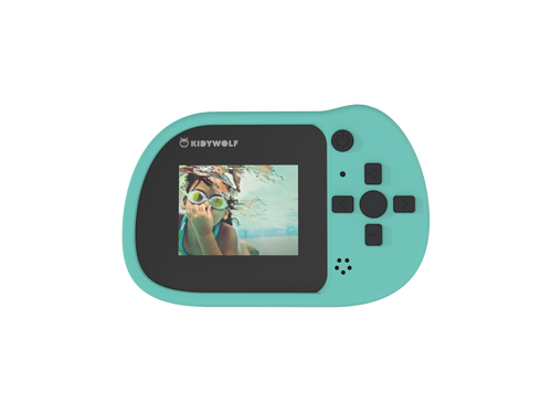 Kidywolf - KIDYCAM - digital camera for children, waterproof, cyan