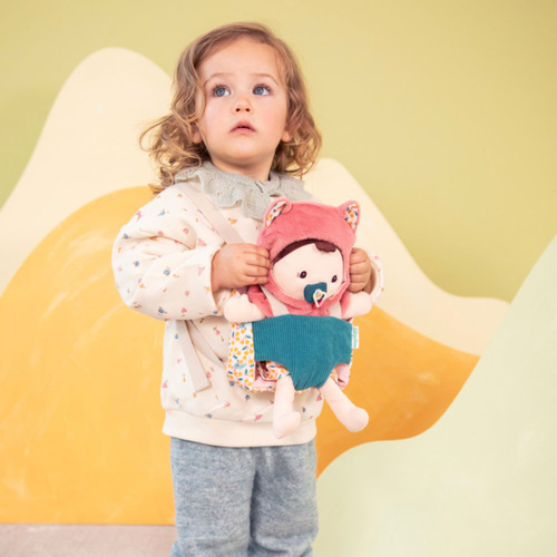 LILLIPUTIENS - Jeanne baby doll in a baby carrier +18m