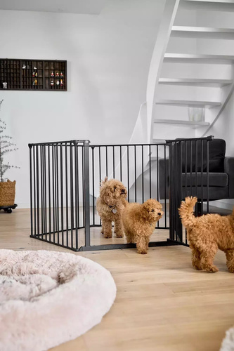 DogSpace - Max Multi Expandable Dog Room Divider / Pet Pen, Black (90-350cm)