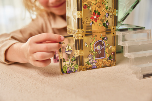 CLEVERCLIXX - magnetic blocks Magic Forest Pack Pastel - 65 pcs.