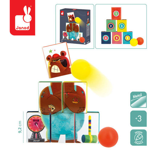 Janod - Metal cans for breaking Applepop Bear 3+