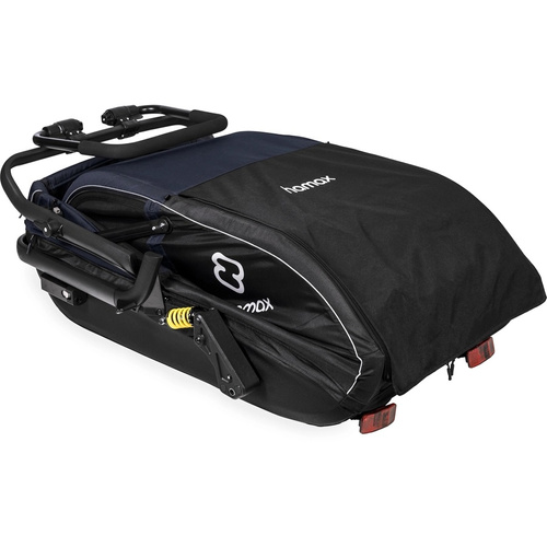 Bicycle trailer for a dog - Hamax Pluto L 45 kg - Blue / Black