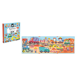 Janod - Magnetic puzzle Construction site Magneti'stories 3+