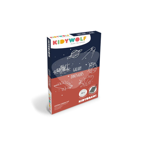 KIDYWOLF – refill set for KIDYDRAW-MINI 3+, Galaxy and Dinosaurs