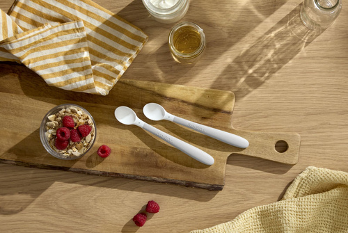 BABYBJÖRN - Baby feeding spoon, 2-pack, Light Grey