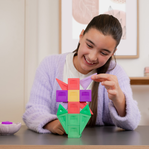 CONNETIX – Magnetic Tiles PRO Build It 4 Ways Flowers Pack - 21 pieces