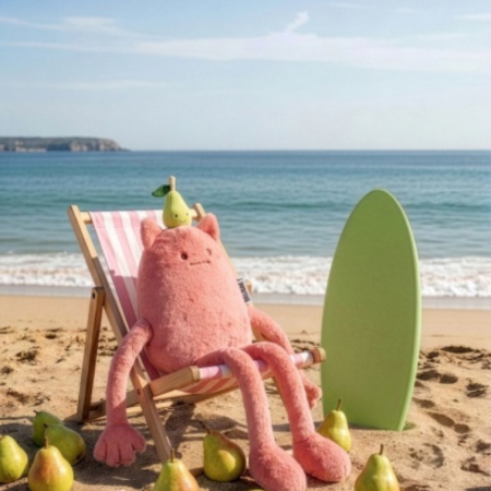 DOUDOU - MIAM! Britney Pear, 40 cm, pink pear