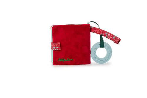 LILLIPUTIENS - Miękka mini-książeczka wielofunkcyjna z silikonowym gryzakiem Czerwony Kapturek 6 m+