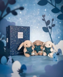 DOUDOU ET COMPAGNIE – DOUDOU ASTRO plush rabbit with zodiac sign, 12 cm, Taurus