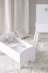 Kid's Concept - Dollbed white with bedset KID'S HUB