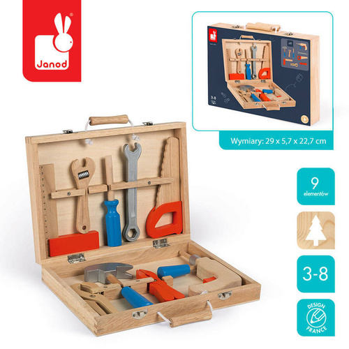 Janod - A suitcase with Brico 'Kids tools