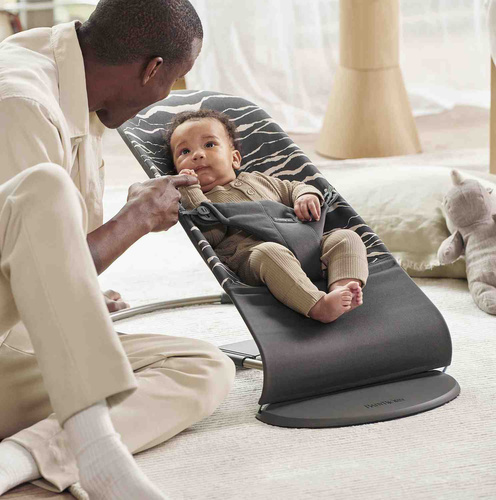 BABYBJÖRN - Bouncer Bliss, Anthracite/Landscape Print, Cotton