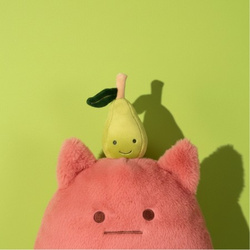 DOUDOU - MIAM! Britney Pear, 40 cm, pink pear
