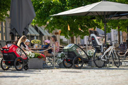 Hamax - Caress w/lockable bracket (frame mounted) - White/mint