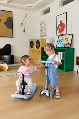 MICRO - swing scooter Mini Deluxe Rock&Go LED, ocean slate