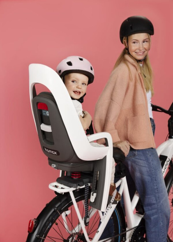 Hamax - Caress w/carrier adapter (rack mounted) - White/black