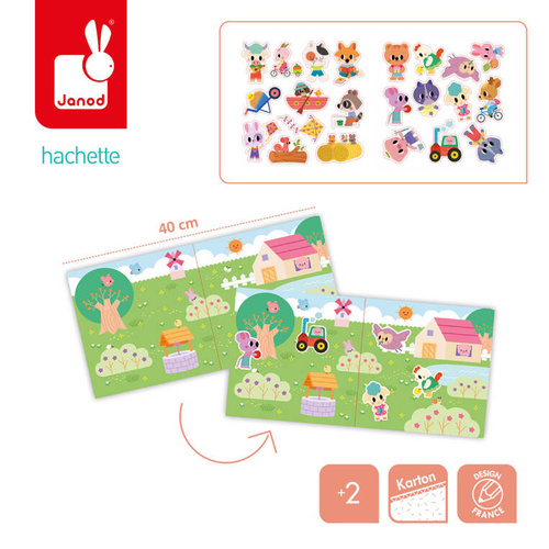 Janod - Creative set Thick reusable stickers My arts & crafts 2+