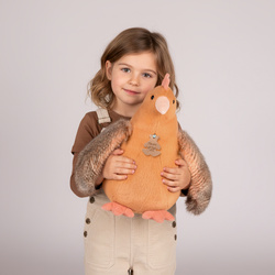 DOUDOU - przytulanka kurka Madame Poule XXL, Histoire d'Ours, 50 cm, orange