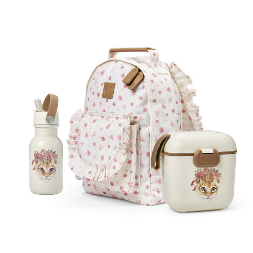 Elodie Details - BackPack MINI Petit River Rose + Lunchbox + Water Bottle  - Rosy Bow Leo - SET