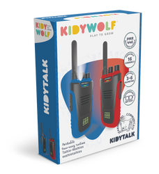 Kidywolf - KIDYTALK walkie-talkie set, blue-red