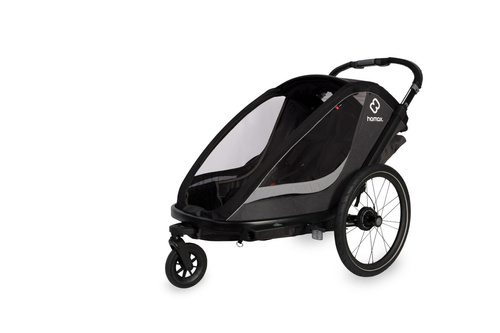Hamax - Bike trailer for kids COCOON , double- Grey/black