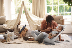 BABYBJÖRN - Bouncer BLISS Woven - Light grey mélange