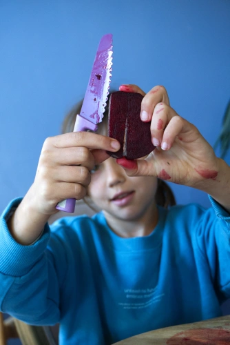 SKÅGFÄ - KLYV Classic Knife for Kids, lavender