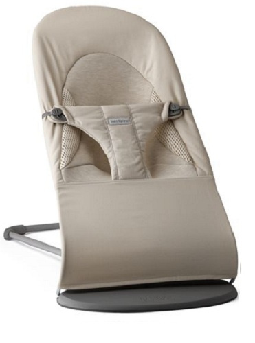 BABYBJÖRN - Bouncer BLISS Woven/Jersey Tri Fabric, Sand Grey