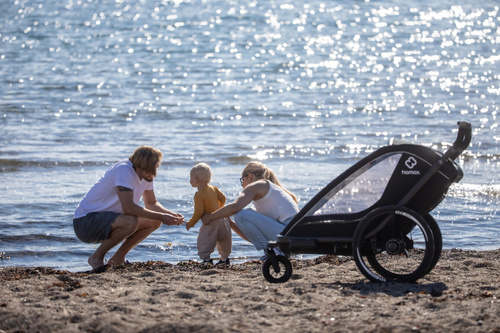 Hamax - Bike trailer for kids  BREEZE ONE + Jogger wheel - Black