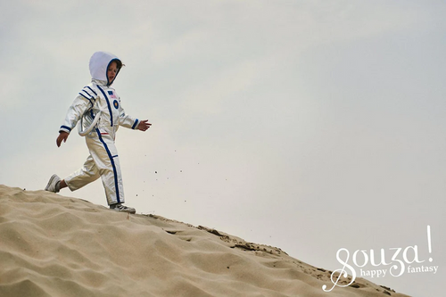 Souza! -  Kostium kombinezon astronauty srebrny 3-4 lata