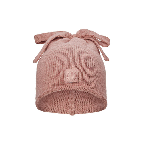 ELODIE DETAILS - winter hat, Furry Knit Beanie, Rosy Bow, 3-100yr
