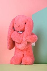 DOUDOU ET COMPAGNIE – Lapin Fleurette plush rabbit, 35 cm, coral