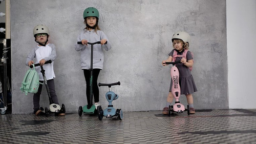 SCOOTANDRIDE - Highwaykick 5 LED - Folding scooter with light-up wheels 5+ Ash