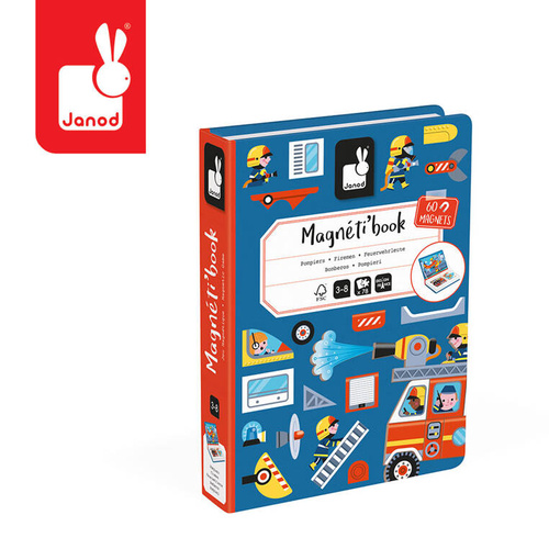 Janod - Magnetic puzzle Fire brigade Magnetibook 3-8 years