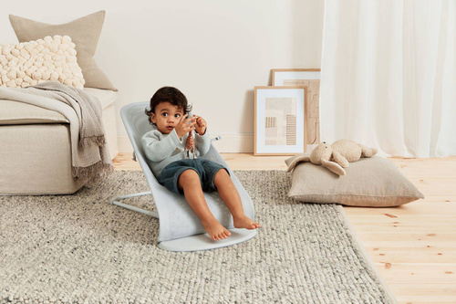 BABYBJÖRN - Bouncer Bliss Soft MESH - Silver/White