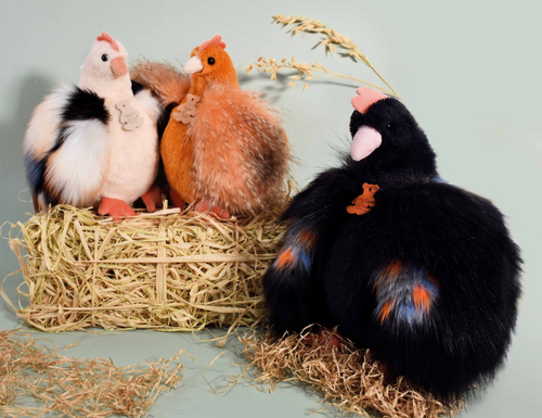 DOUDOU – Poulette plush chicken, Histoire d'Ours, 20 cm, beige